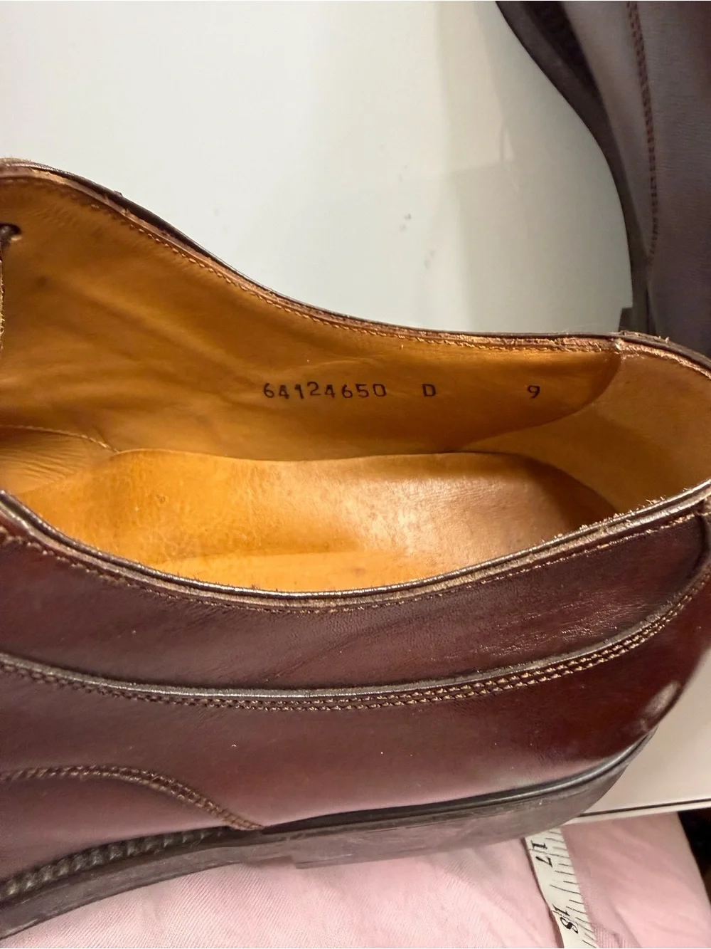 SANTONI Men’s Brown Leather Dress Shoes
